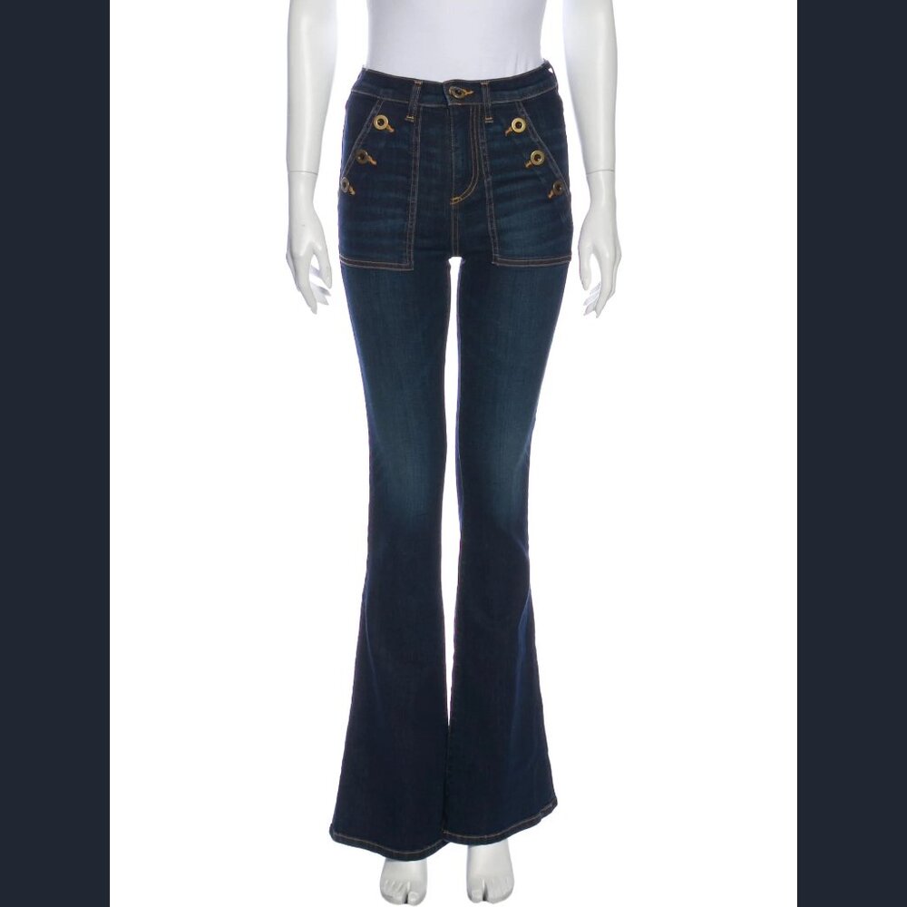 Veronica Beard Flare Jeans Dark Blue